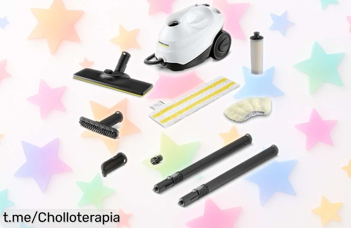 Limpiadora de vapor Kärcher SC 3 EasyFix con calentamiento rápido en 30 segundos y potencia imbatible para limpiar hasta 75m² sin parar, aprovecha este precio rebajado por tiempo limitado que no volverás a ver ¡Corre antes que se acabe!