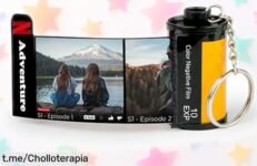 Llavero carrete con 10 fotos personalizadas Wanapix diseño único y espectacular precio rebajado para sorprender en San Valentín o aniversarios ¡Corre que vuelan estas unidades de regalo exclusivo!