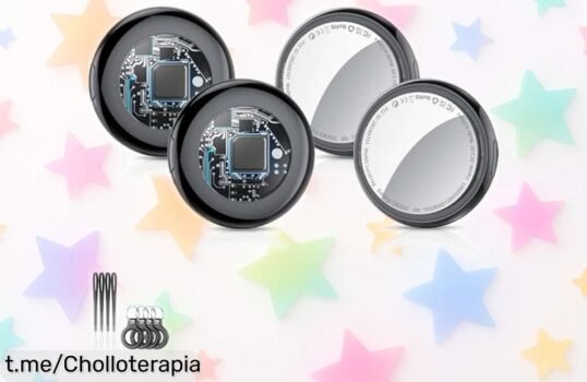 Localizador Bluetooth Smart Air Tracker 4 pack con sonido potente y conexión fácil para iPhone precio rebajado solo hoy chollazo para no perder nada ¡corre que vuelan!