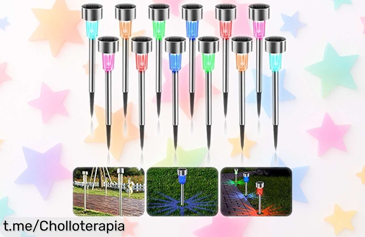 Luces solares para jardín Molbory 12 piezas sin cables que se encienden solas por la noche precio rebajado oferta limitada dale vida a tu exterior con este super chollo ¡no esperes más!