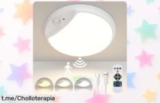 Luz de techo LED Hokone con sensor y mando a distancia, ¡rebajada para iluminar tu hogar! No te pierdas este chollazo que hará brillar tus días.