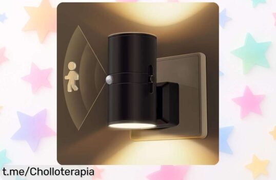 Luz nocturna con detector de movimiento LohasLED blanco cálido diseño minimalista y brillo regulable precio rebajado una oferta limitada para iluminar tus noches sin mover un dedo ¡hazla tuya ya antes que se agoten!