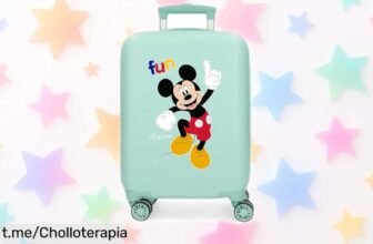 Maletín infantil Disney Mickey Fun con ruedas dobles y cierre seguro, ligero y resistente, a precio rebajado que no puedes dejar pasar: ¡lleva la magia de Mickey contigo en cada viaje! Oferta limitada que se va volando