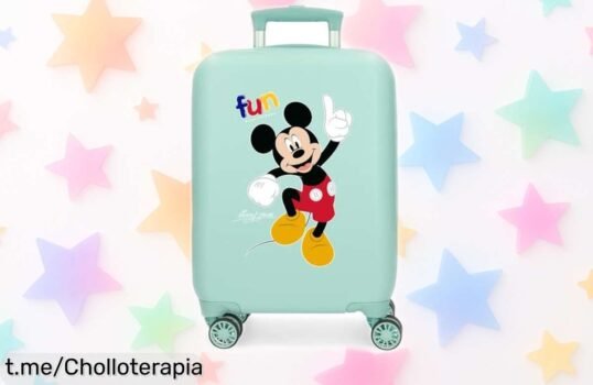 Maletín infantil Disney Mickey Fun con ruedas dobles y cierre seguro, ligero y resistente, a precio rebajado que no puedes dejar pasar: ¡lleva la magia de Mickey contigo en cada viaje! Oferta limitada que se va volando