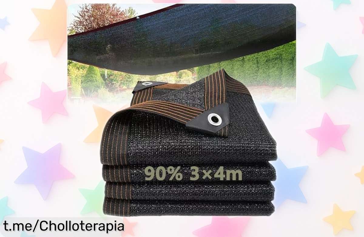 Malla de sombra para exterior 3x4m que bloquea hasta el 90% del sol a un precio rebajado de locura ¡aprovecha este super chollo y protege tus plantas antes que se agoten!