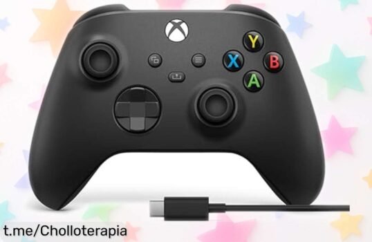 Mando inalámbrico Xbox con cable USB C de 2,7 m y sonido 35 mm a precio rebajado para que juegues sin parar ¡Botones personalizables y control total en una oferta limitada que se va volando! Aprovecha este super chollo ya mismo