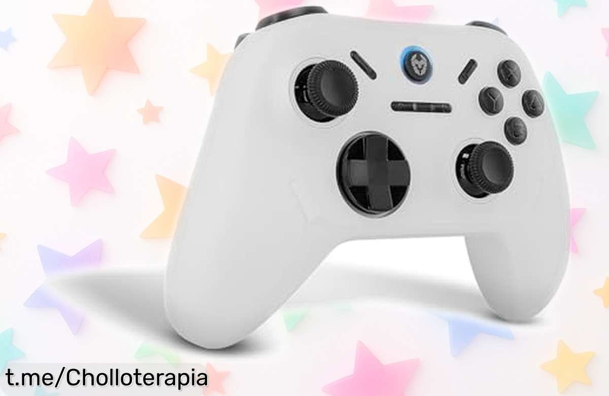 Mando inalámbrico bluetooth KROM KADOER con vibración dual y 15 botones, ahora a precio rebajado: ¡consigue tus sesiones de juego de hasta 10 horas sin parar! No te pierdas este super chollo, que se agota volando.
