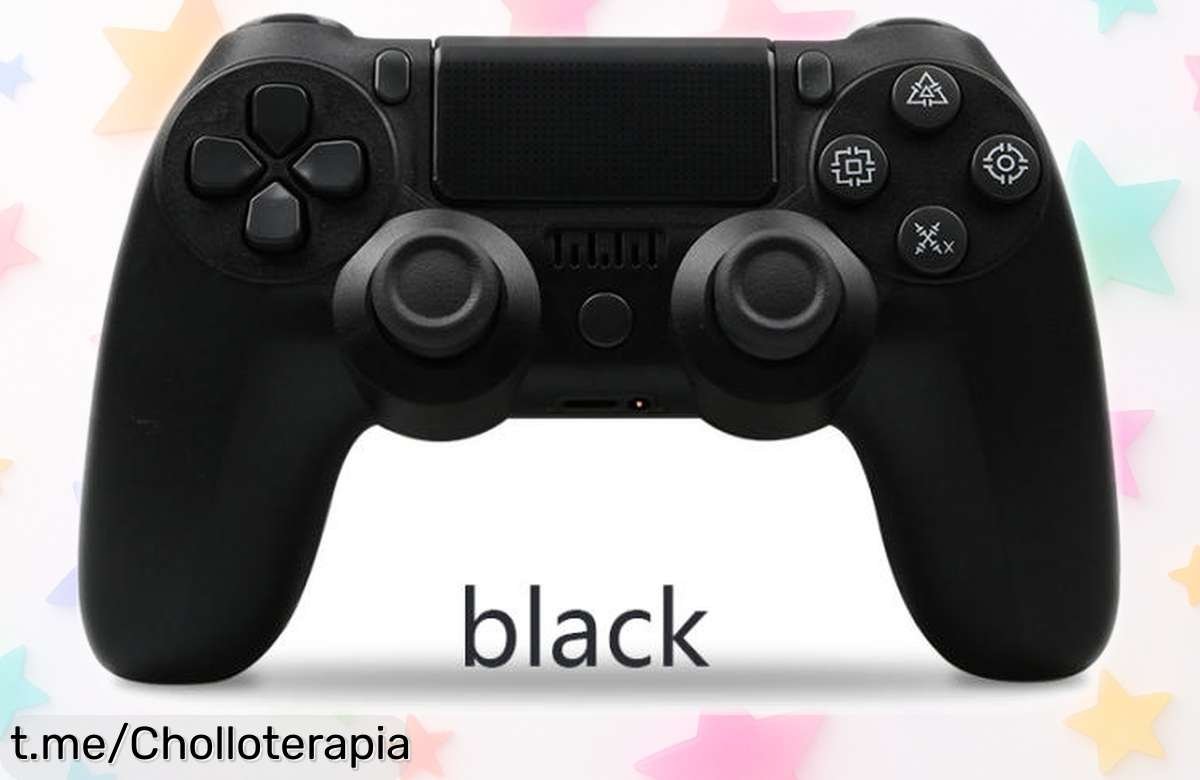 Mando inalámbrico bluetooth para PS4 y PC con vibración 6 ejes súper chollo por caída de precio brutal solo hoy ¡no dejes que se escape este ofertón!