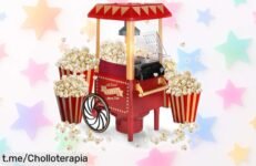 Máquina de palomitas eléctrica NK Palomitero Retro con 1200W lista en 2 minutos por un precio rebajado que no creerás Corre que se acaba este super chollo ideal para tus tardes de cine en casa