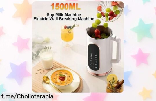 Máquina eléctrica para leche de soja 1500ML con cuchillas ultra afiladas, un super chollo de precio rebajado que transforma tus desayunos ¡Corre que vuelan las unidades!