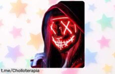 Máscara de Halloween AnanBros con luz LED y 3 modos, precio rebajado que vuela rápido: ¡el terror nunca fue tan divertido, no te quedes sin la tuya!