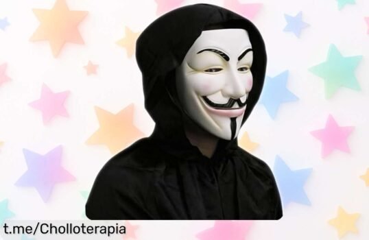 Máscara de hacker V para Vendetta con bandas elásticas perfectas, ¡precio rebajado por tiempo limitado! Dale miedo a todos y sé el alma de la fiesta antes que se agoten las unidades, no lo dejes escapar este super chollo ya mismo