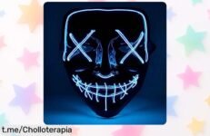 Máscara de terror LED azul TK Gruppe: el diseño más brutal que roba miradas y ahora a un precio increíblemente rebajado. ¡Aprovecha este super chollo para Halloween y cosplay, pero corre! La oferta solo dura poco tiempo, no te quedes sin la tuya.