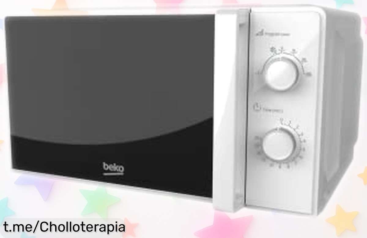 Microondas Beko MOC20100WFB con diseño ultra moderno y descongelado rápido, ahora a un precio rebajado que vuela en este super chollo. ¡No dejes pasar esta oportunidad única!
