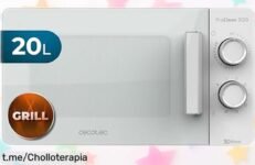 Microondas Cecotec ProClean 3120 blanco con grill y tecnología 3DWave a precio rebajado que facilita tu cocina y limpieza, control sencillo sin líos ¡No dejes escapar este ofertón único por tiempo limitado!