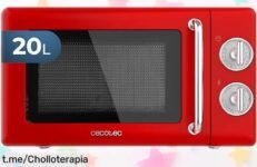 Microondas mecánico Cecotec Proclean 3010 rojo vintage con potencia ideal y temporizador hasta media hora aprovecha este descuento brutal antes que se acabe ¡corre que vuelan!
