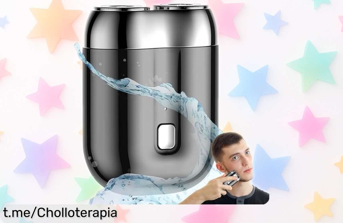 Mini afeitadora eléctrica de viaje con carga rápida, ¡super chollo a precio rebajado! Confianza y estilo siempre contigo, pero date prisa que esto no durará mucho.