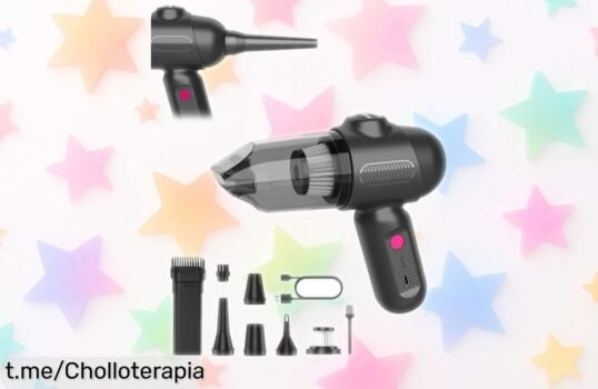 Mini aspirador 4 en 1 sin cables con súper potencia de 8000PA una ganga con precio rebajado que limpia a fondo y va contigo a todas partes ¡date prisa que se acaba la oferta!