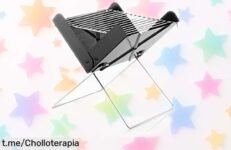 Mini barbacoa de carbón InnovaGoods FOLDECUE plegable para camping y sobremesa, con precio rebajado que te hará desviarte ¡solo un puñado disponible y volando!