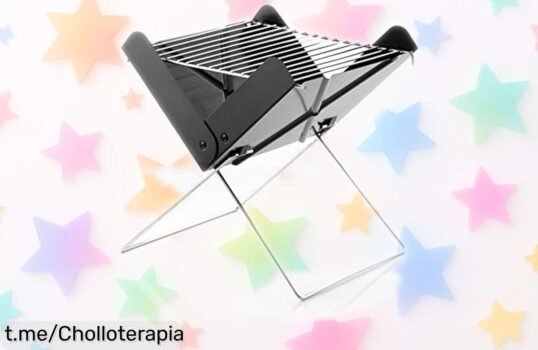 Mini barbacoa de carbón InnovaGoods FOLDECUE plegable para camping y sobremesa, con precio rebajado que te hará desviarte ¡solo un puñado disponible y volando!