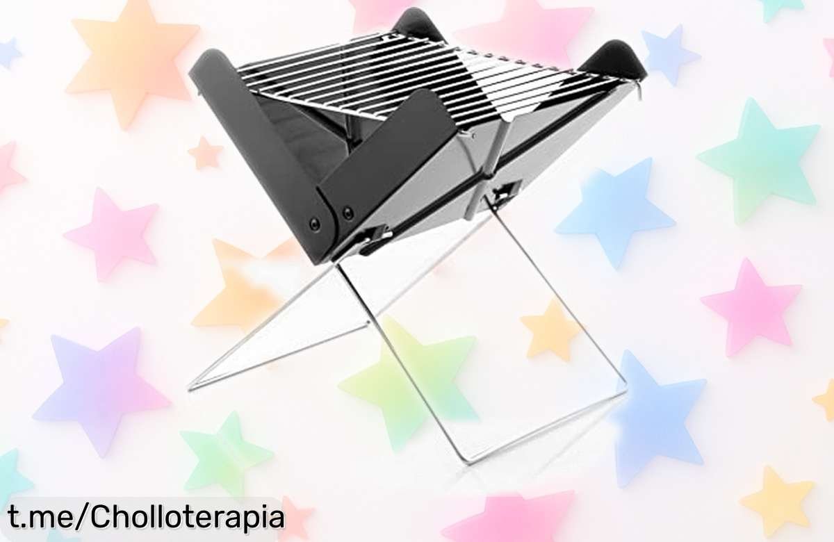 Mini barbacoa de carbón InnovaGoods FOLDECUE plegable para camping y sobremesa, con precio rebajado que te hará desviarte ¡solo un puñado disponible y volando!