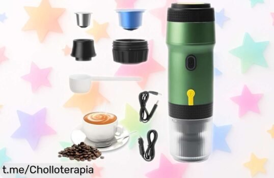 Mini cafetera expreso portátil Diceevil con USB para café en 60 segundos y triple compatibilidad, precio rebajado solo por poco tiempo ¡no pierdas este super chollo!