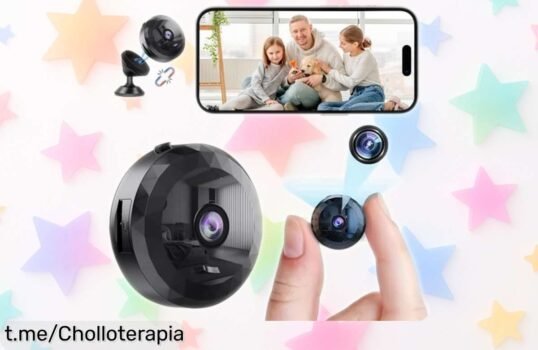 Mini cámara espía 1080P HD con WiFi súper clara y audio real para vigilar desde el móvil, batería duradera y diseño difícil de descubrir chollazo precio rebajado por tiempo limitado ¡no la dejes escapar!
