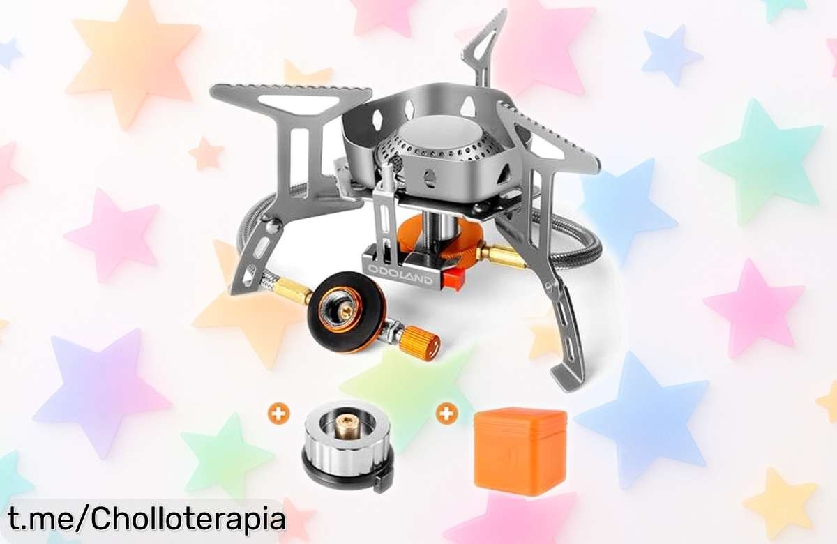 Mini estufa portátil Odoland 3500W: aprovéchate de este super chollo y disfruta tus aventuras al aire libre con su encendido fácil, ¡compra ahora antes que se acabe!