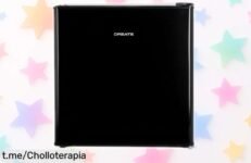 Mini nevera Create 43L negra con puerta reversible para que tu espacio brille, ¡con un precio rebajado que jamás volverás a ver! Solo quedan unas pocas unidades, no dejes escapar este super chollo y llévatela ya antes de que se esfume la oferta.
