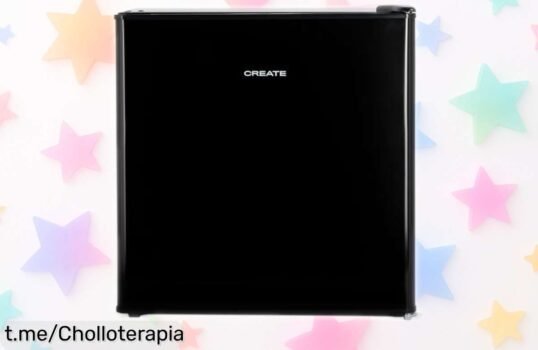 Mini nevera Create 43L negra con puerta reversible para que tu espacio brille, ¡con un precio rebajado que jamás volverás a ver! Solo quedan unas pocas unidades, no dejes escapar este super chollo y llévatela ya antes de que se esfume la oferta.