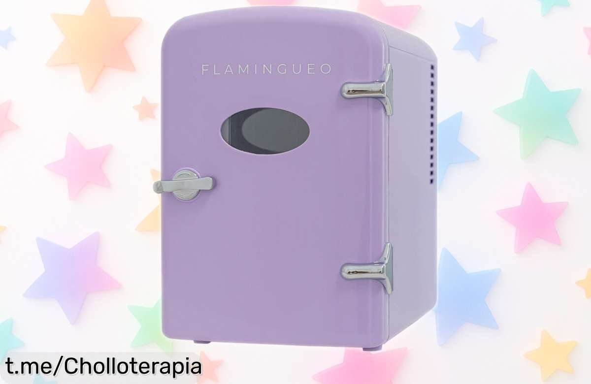 Mini nevera Flamingueo de 4L para skincare y cosméticos, ¡precio rebajado que no se repetirá! Tu oportunidad de darle un toque práctico y cool a tu espacio está aquí. ¡No esperes más porque estas unidades vuelan!