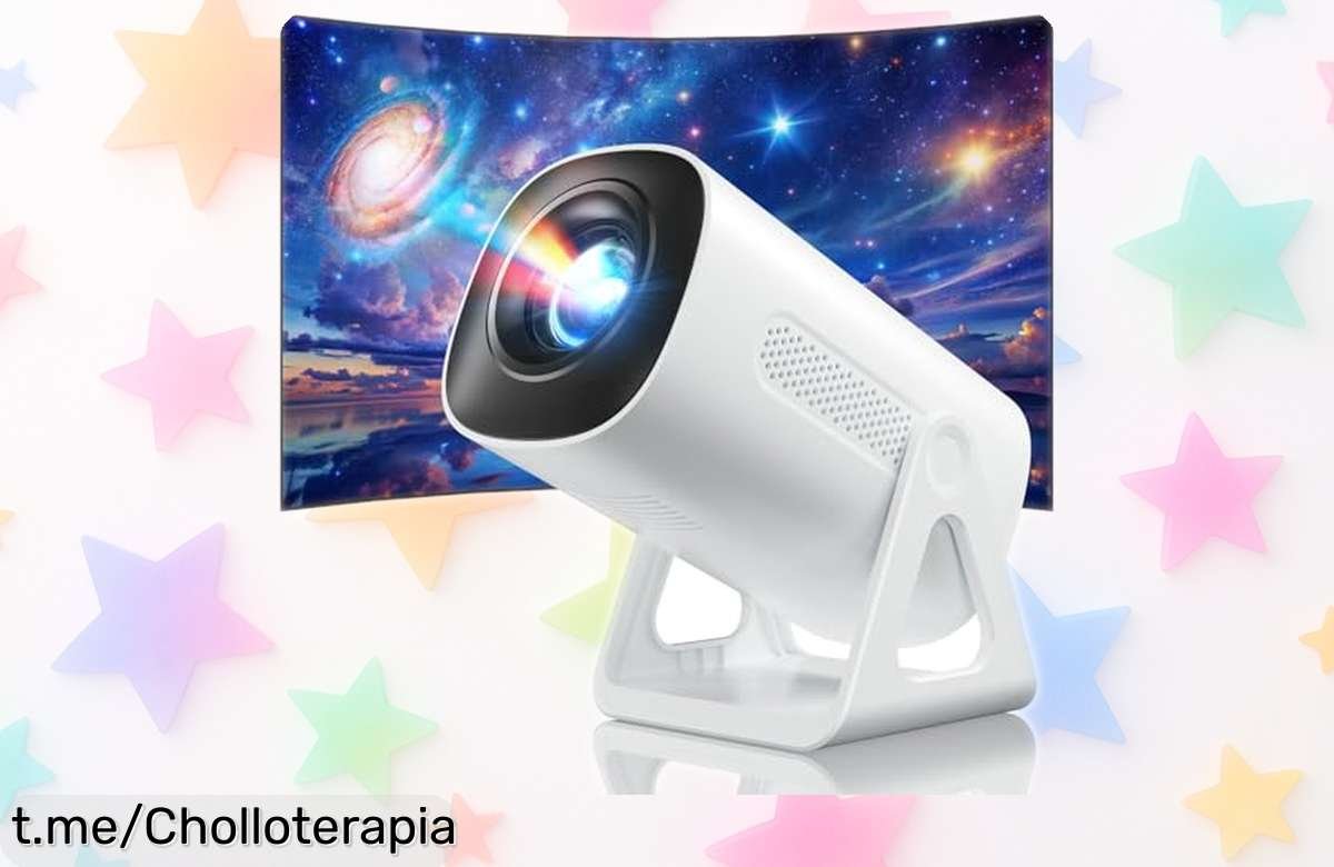 Mini proyector 4K con Android 11 y WiFi a precio rebajado perfecto para cine en casa, sonido HiFi espectacular y efectos galácticos que hacen de cada imagen un super chollo ¡no dejes pasar este ofertón por tiempo limitado!