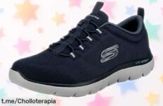 Mocasín Skechers Summits Louvin para hombre con máxima ventilación y amortiguación que protege tus pies, rebajado a un precio loco ¡Aprovecha este ofertón antes de que desaparezca!