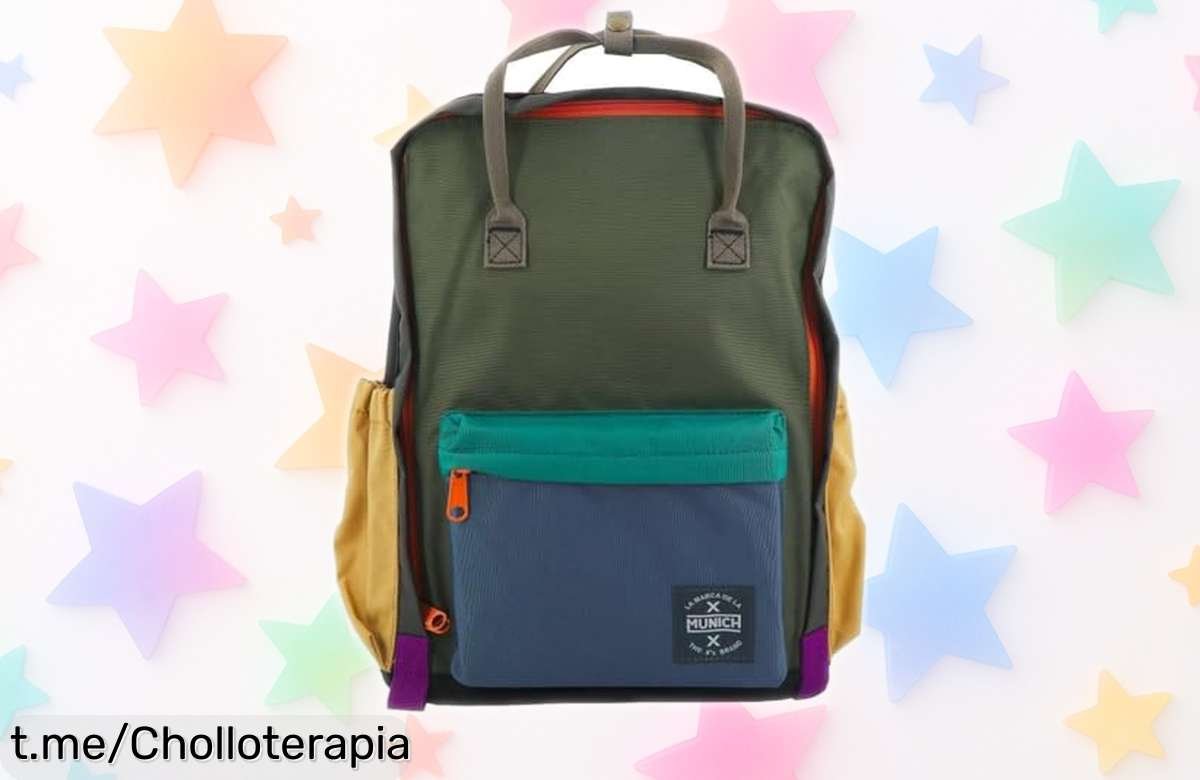 Mochila Munich Backpack Cour Large BLOCKCOLOR resistente y con cierre seguro rebajada a precio muy bajo aprovecha este super chollo único y limitado ¡últimas unidades corre antes que vuelen!