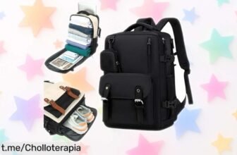 Mochila de viaje grande Mi Ko Mi Ka, ahora con puerto USB y diseño antirrobo: ¡Súper chollo que no puedes dejar pasar! Comparte tus aventuras sin preocupaciones mientras disfrutas de un precio rebajado solo por tiempo limitado. ¡¡Hazla tuya antes de que desaparezca!!