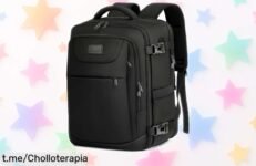 Mochila de viaje para cabina 40x20x25 perfecta para Ryanair con espacio amplio y bolsillo antirrobo rebajada al máximo ¡ofertón limitado que vuela, no te quedes sin la tuya ya!