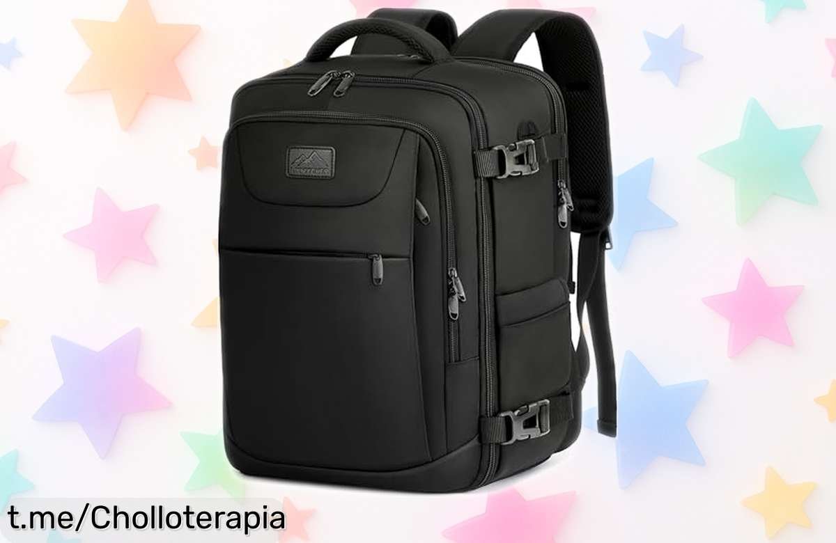 Mochila de viaje para cabina 40x20x25 perfecta para Ryanair con espacio amplio y bolsillo antirrobo rebajada al máximo ¡ofertón limitado que vuela, no te quedes sin la tuya ya!