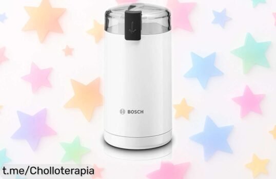 Molino eléctrico Bosch 180W que muele tu café finísimo sin esfuerzo con potencia y seguridad, ahora rebajado a un precio brutal ¡Corre antes de que se agote este superofertón!