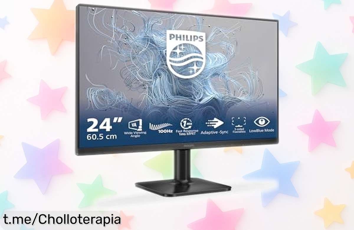 Monitor 24 Philips 24E2N1100LB con imagen fluida a 100 Hz y respuesta de 1 ms, rebajado en precio para que disfrutes juegos y pelis sin tirones ¡aprovecha este súper chollo antes de que se agote!