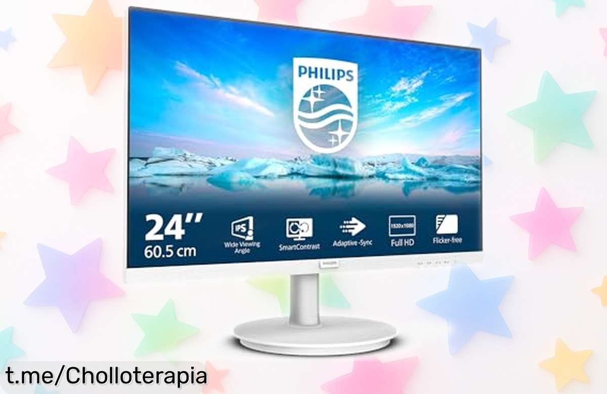 Monitor Full HD de 24 pulgadas Philips 241V8AW con imagen súper nítida y altavoces integrados precio rebajado imbatible corre ya que quedan pocas unidades este super chollo se va volando
