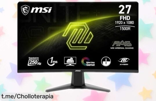 Monitor curvo gaming MSI MAG 27C6F de 27” con tasa brutal de 180 Hz y respuesta exprés a precio muy rebajado no apto para pensarlo: ¡este super chollo se está volando!