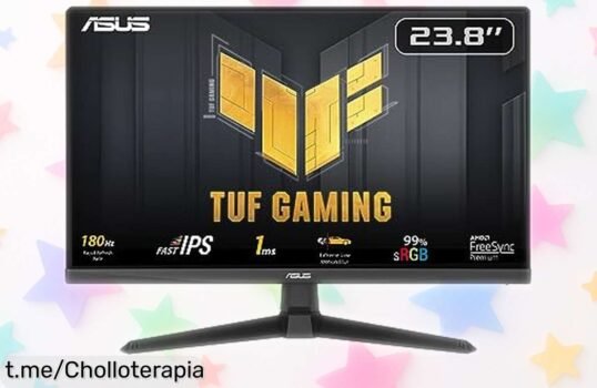 Monitor gaming ASUS TUF VG249Q3A super rápido con 180 Hz y respuesta de 1 ms rebajado a precio muy bajo para que domines tus partidas al máximo ¡Corre que vuelan estas unidades, oferta limitada!