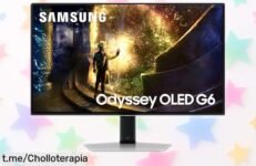 Monitor gaming Samsung Odyssey OLED G6 con 240Hz y negros profundos a precio rebajado que parece un super chollo, imagen ultra nítida sin reflejos para ganar partidas garantizado ¡Corre que vuelan las unidades!