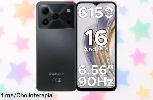 Móvil Doogee Note 56 con pantalla que vuela a 90Hz y mega batería de 6250mAh precio rebajadísimo, un super chollazo con cámara súper clara ¡date prisa que vuelan!