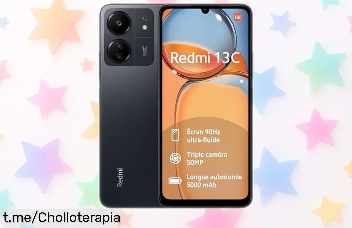 Móvil con pantalla gigante Xiaomi Redmi 13C negro midnight, batería duradera y carga rápida a precio rebajado que vuela rápido ¡no dejes escapar este súper ofertón!