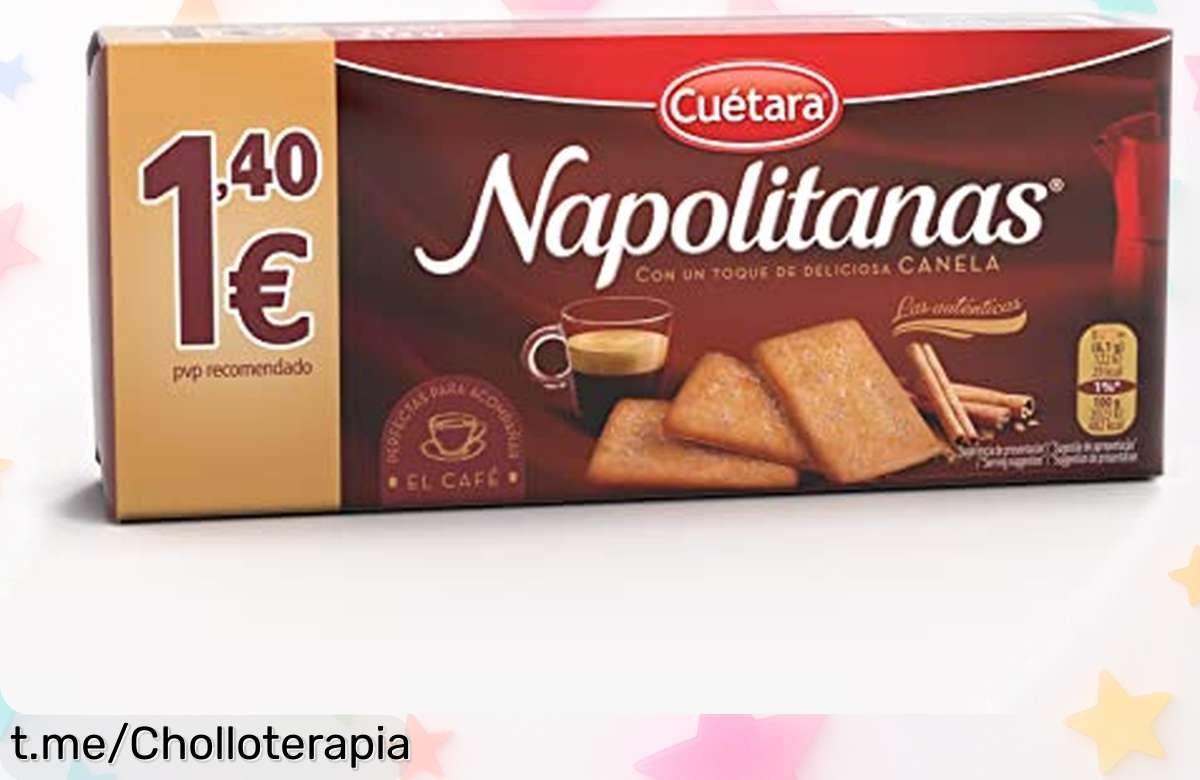 Napolitanas crujientes con sabor a canela de 213g rebajadas para que disfrutes un gustazo irresistible, ¡corre que esta oferta limitada no espera! Perfectas para tu café diario y un momentazo dulce que no sabe igual sin ellas.
