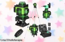 Nivel láser autonivelante Geevorks de 16 líneas verdes, ¡precio rebajado que vuela y precisión increíble para tus proyectos! No te lo pierdas, llévatelo antes de que se agote.