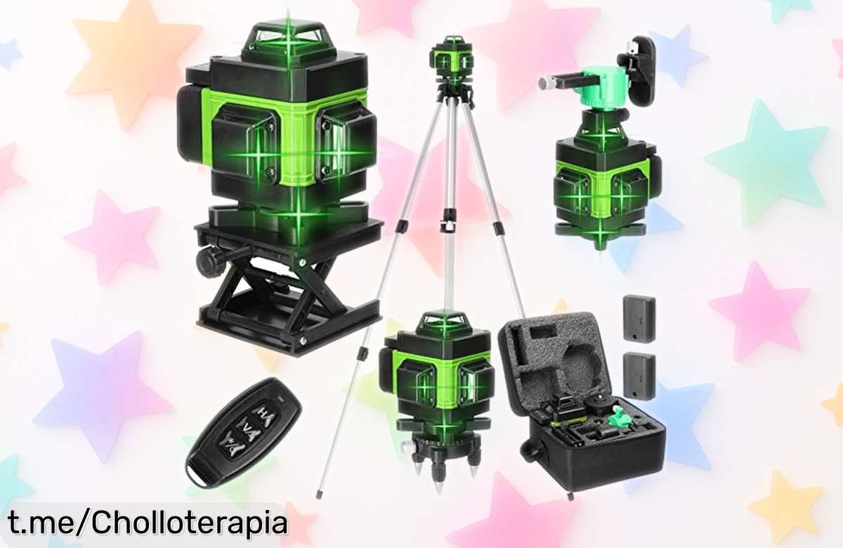 Nivel láser autonivelante Geevorks de 16 líneas verdes, ¡precio rebajado que vuela y precisión increíble para tus proyectos! No te lo pierdas, llévatelo antes de que se agote.
