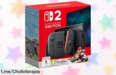 Nueva consola Nintendo Switch 2 con Mario Kart World y código digital versión española, ¡descuento brutal! Aprovecha este super chollo a precio muy bajo y corre antes de que se agoten las unidades disponibles.