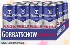 Pack 12 latas de Gorbatschow Mixed Maracuyá Vodka con sabor tropical y burbujeante, rebajado a un precio que no volverás a ver aprovecha ya este super chollo antes de que se acabe